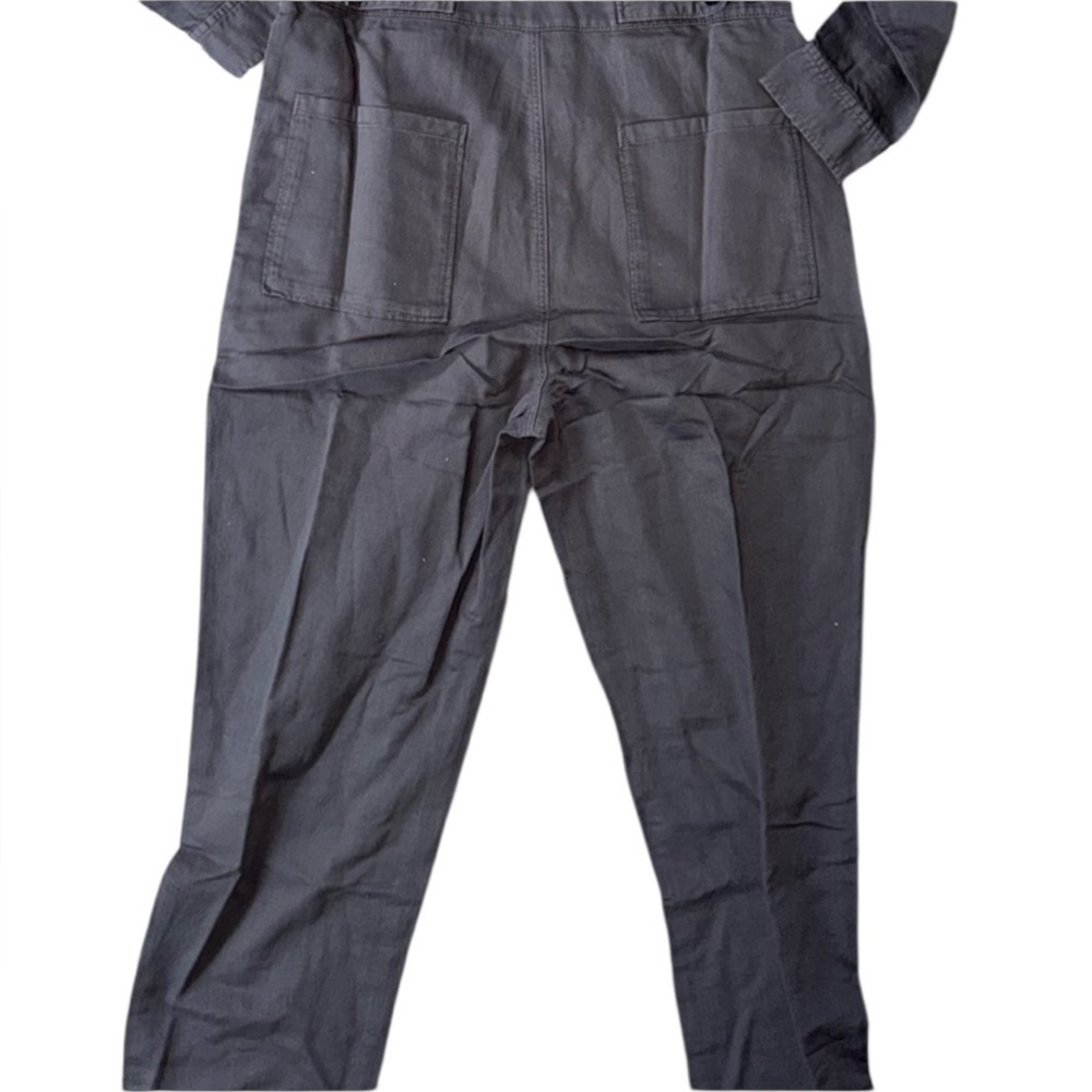 Outerknown SEA suit storm gray long sleeve utility jumpsuit linen blend NWT Sz S - Picture 13 of 16